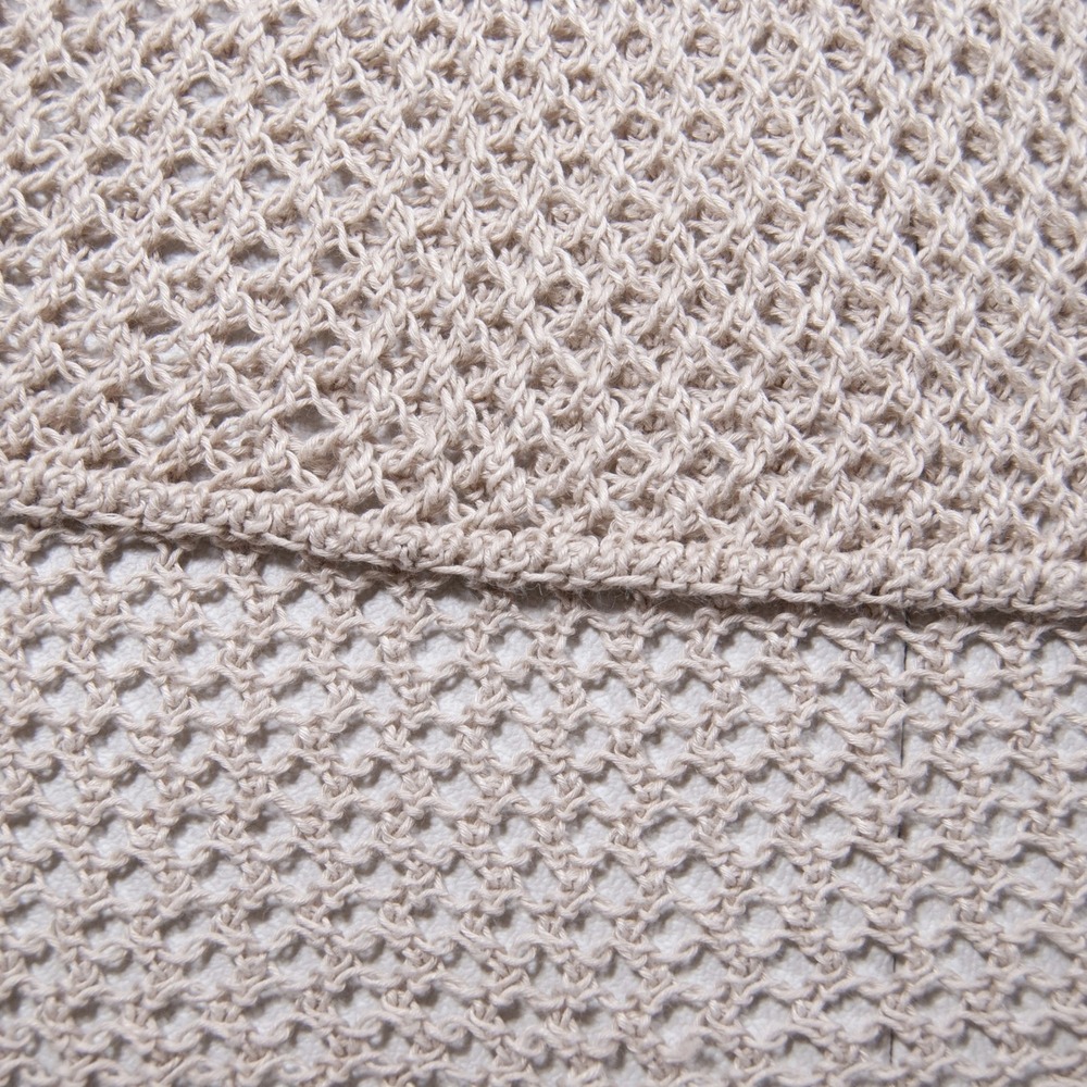 Tommy Bahama Crochet Knit Cover Up Tunic Top V‎ Neck Casual Beige Medium M - Picture 8 of 10